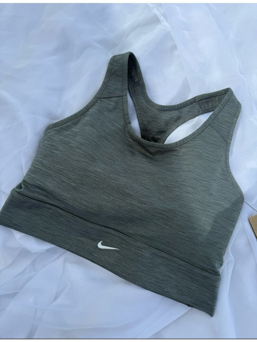 XXL WOMEN'S NIKE SWOOSH BRA TOP GRAY / WHITE SPORT RUNNING CZ4496-084